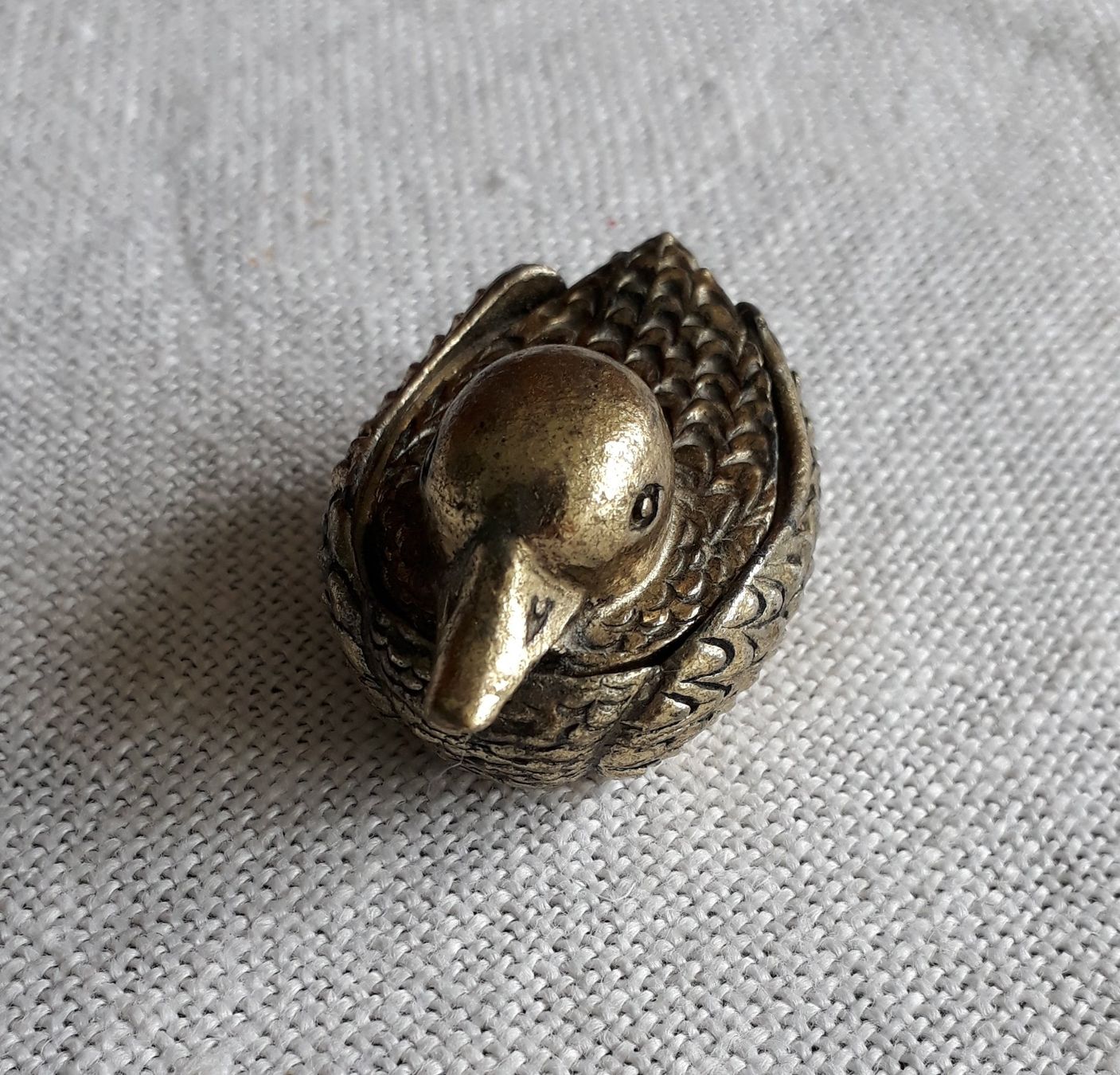 Behälter & Ähnliches: VINTAGE Messing "Ente" Pillendose-Süssstoffdose & kl. Löffel – Gebraucht aus Zürich von silver-team 2
