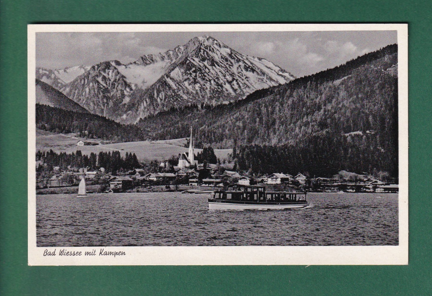 Ansichtskarten: BAD WIESSEE mit Kampen - Boot – Gebraucht aus Pully von nicecards-shop