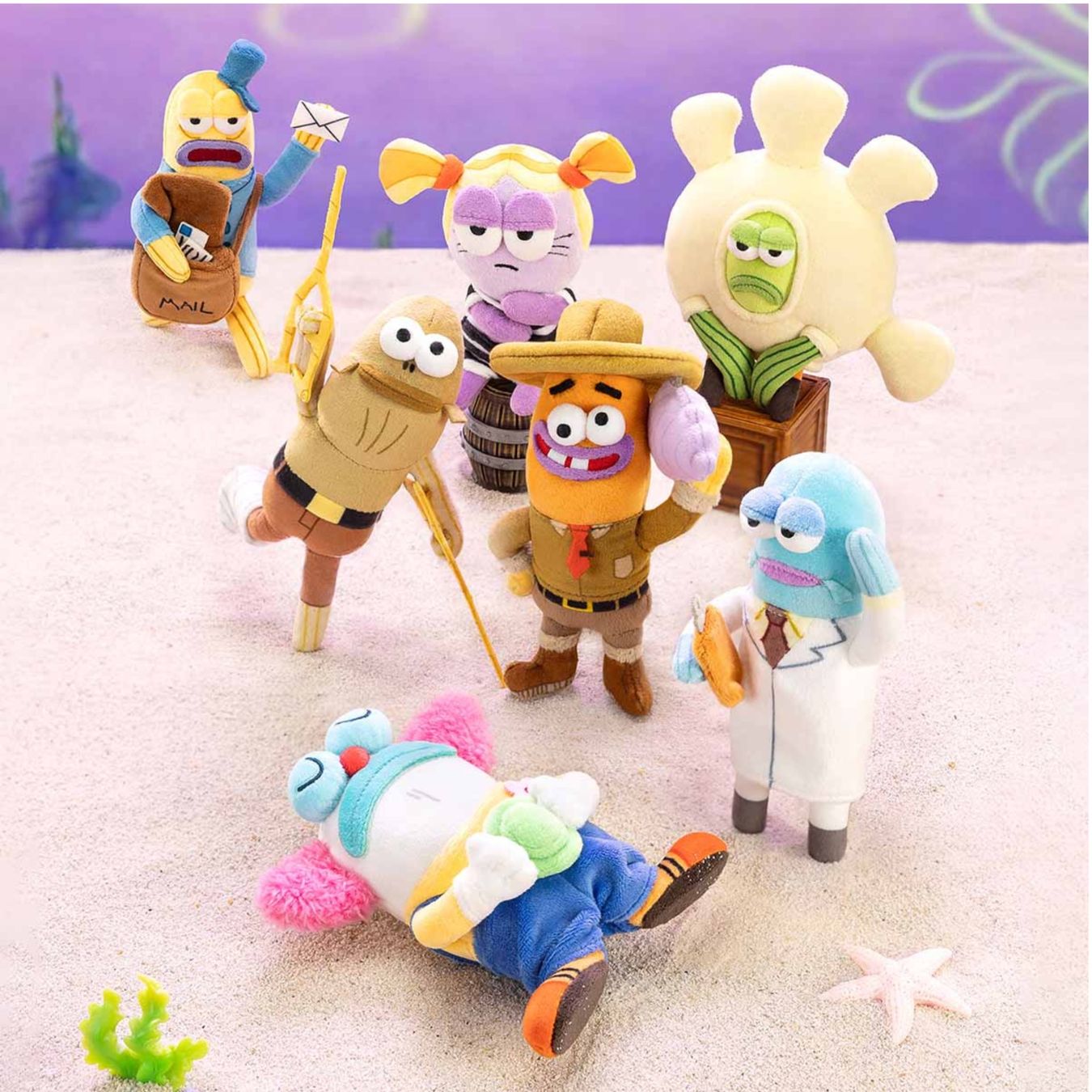 Pop Mart Statuette: POP MART Bikini Bottom Whimsical Plush 2 BULLY FISH – Nuovo e nell'imballaggio originale da Belmont-Lausanne venduto da HausPopCharm 4