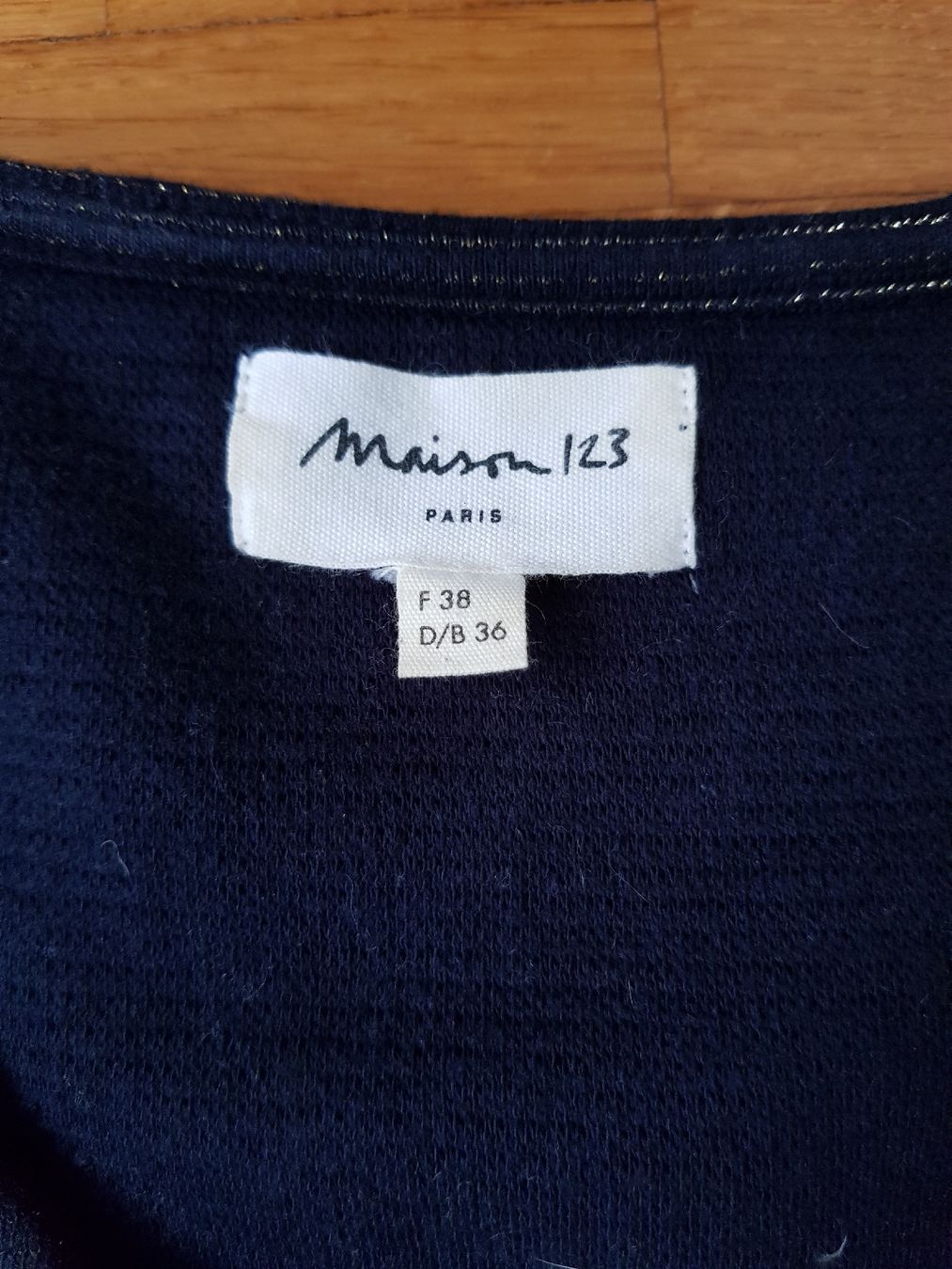 Maison 123 Maglioni & Felpe: Pull bleu marine effet pailleté Maison 123  Taille 36 – Usato da Veyrier venduto da sosozizou 2