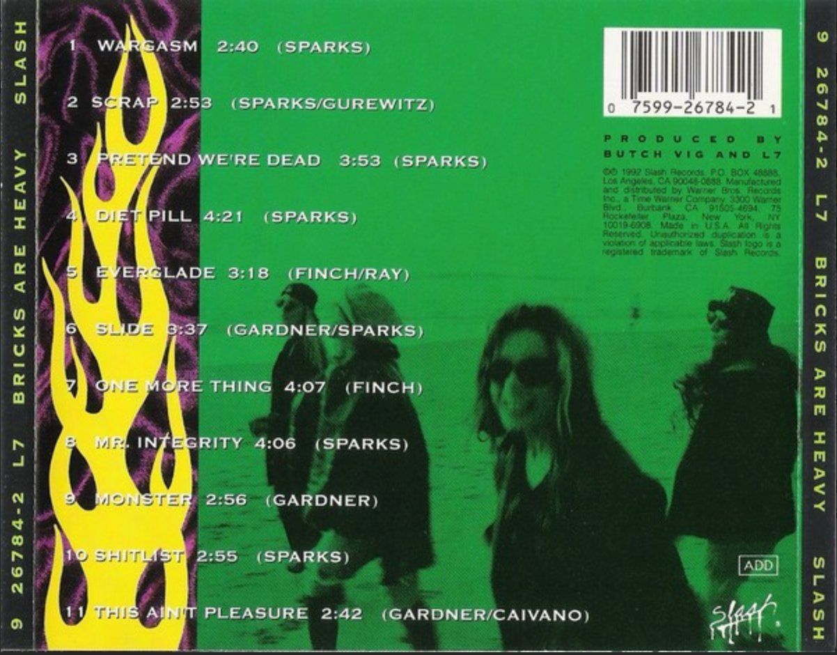 CD: L7 - Bricks Are Heavy – Usato da Brunnen venduto da Barfly5 1
