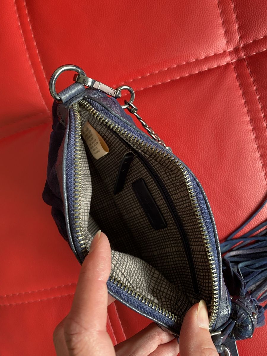 Becksöndergaard Borse da donna: Dunkelblaue Wildleder Handtasche von Beck Söndergaard – Nuovo (secondo la descrizione) da Bern venduto da OnlineVerkauf888 2