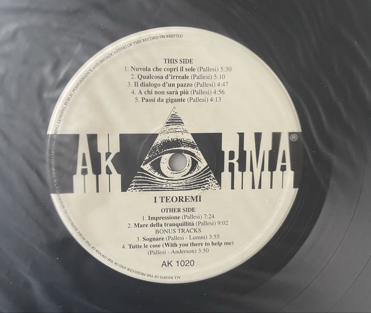 Dischi in vinile: I Teoremi - Same - AKARMA - Vinyl LP  – Usato da Olten venduto da Bluespapst 3