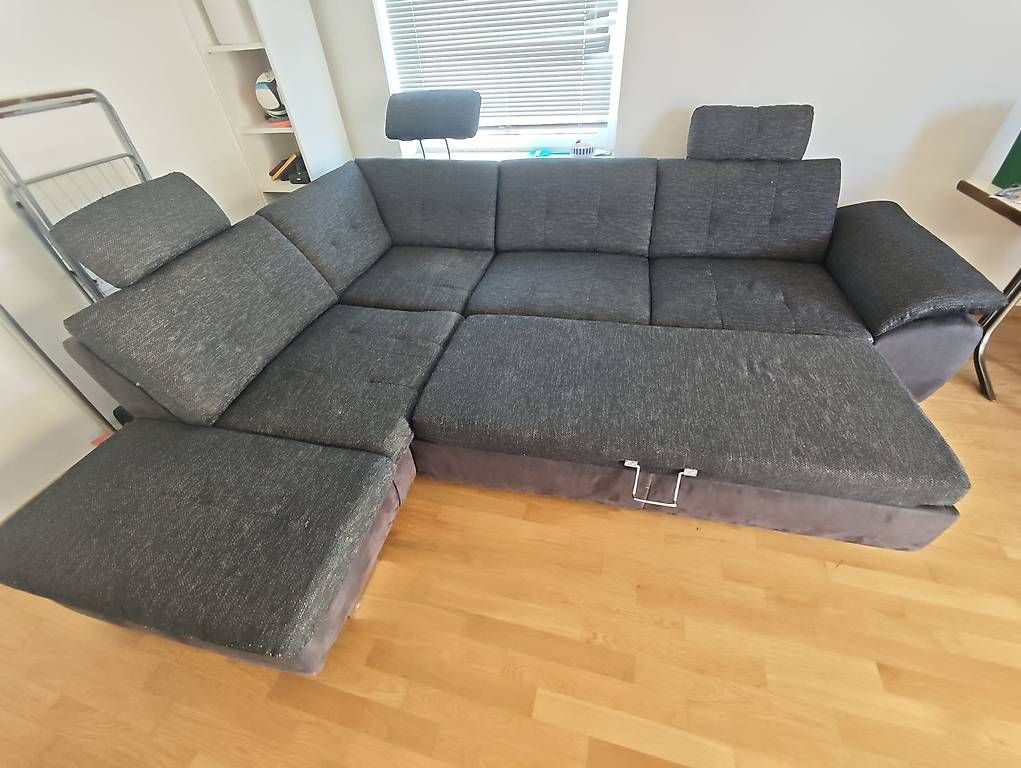 Sofas: Bequemes Ecksofa / Schlafsofa aus Stoff Dunkelgrau – Gebraucht aus Bischofszell von nic_zh5m 3