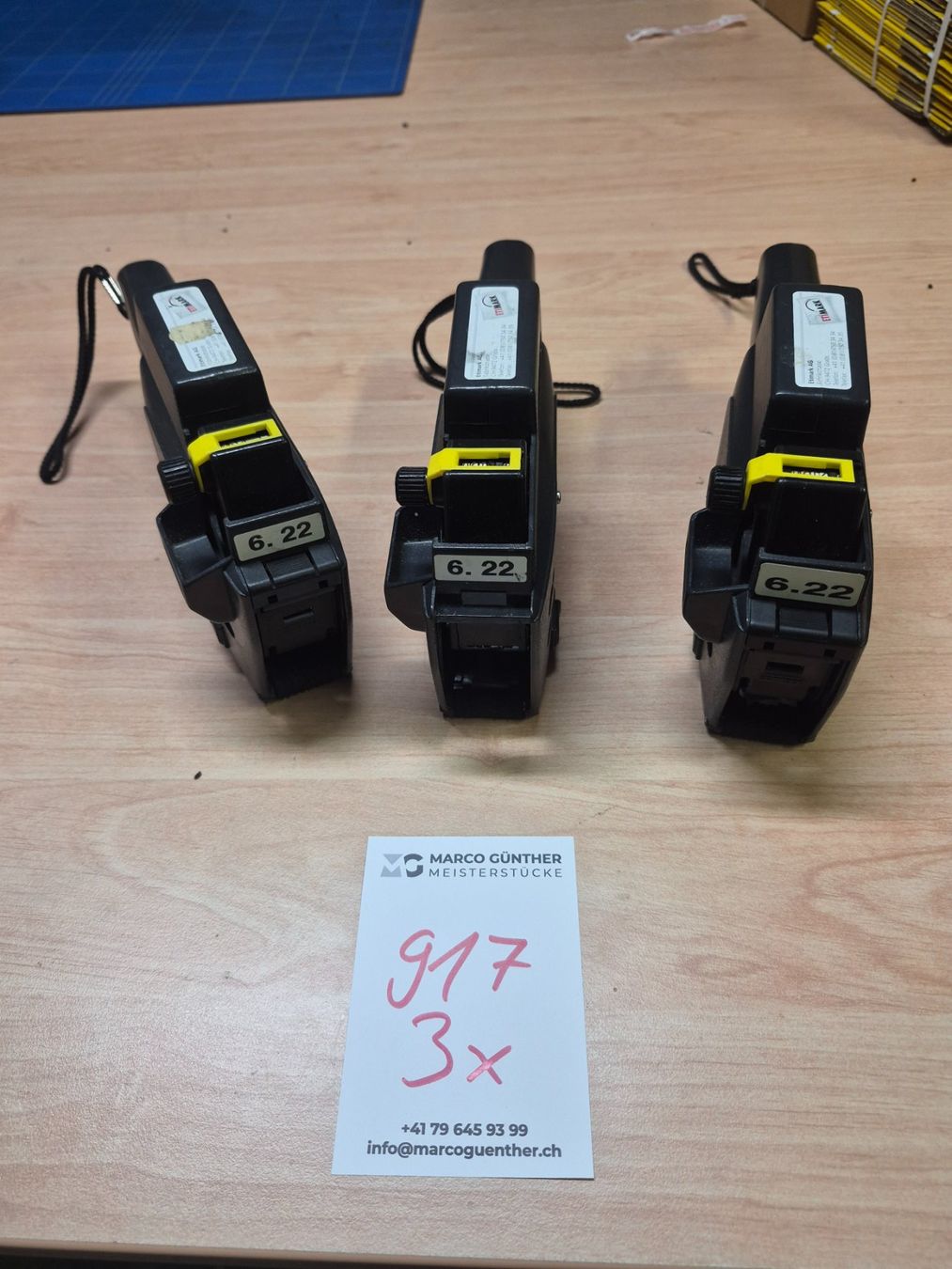 Tutti gli attrezzi: 917 3x Etikettier Gerät – Usato da Derendingen venduto da Meisterstuecke