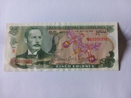 Costa Rica 5 Colones Erreur de date 1933 au lieu de 1983neuf