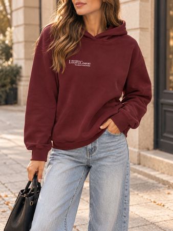 SWEAT À CAPUCHE BORDEAUX
