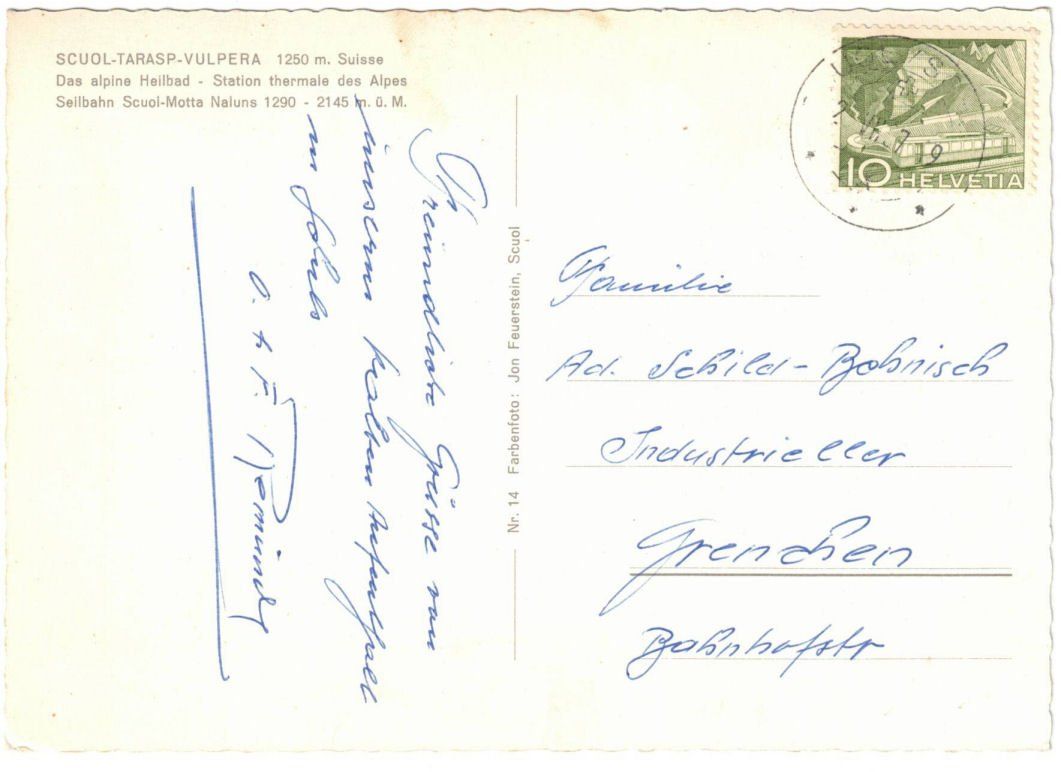 Cartoline postali: Scuol - Gondelbahn Motta Naluns – Usato da Binningen venduto da Mountainrider 1