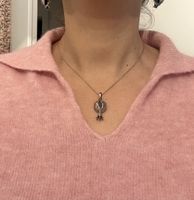 Anhänger Granatapfel Silber mit roten Steinen