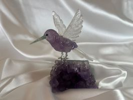 Bergkristall Amethyst Vogel Kolibri