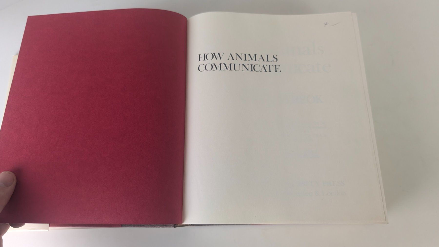 Bücher: How Animals Communicate, 1977 Thomas A. Sebeok – Gebraucht aus Zürich von 1.Simon 4