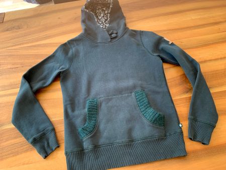 Alprausch lässiger tannengrüner Hoodie Kapuzenpullover Gr. S