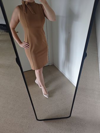 Calvin Klein Caramel Dress - Size 8 - Perfect Condition!