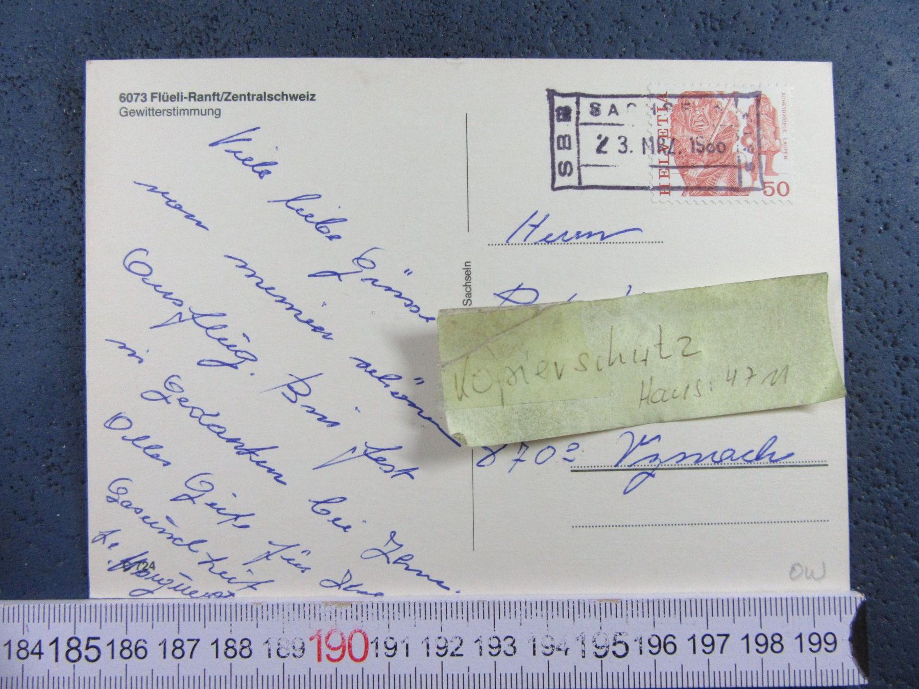 Cartoline postali: FLÜELI-RANFT REGENBOGEN SBB STEMPEL 1966 AK ONW – Usato da Ettingen venduto da Hausi4711 1
