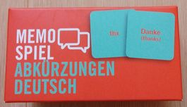 Memo Spiel Abkürzungen - Deutsch Fidea NEU