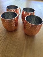 4 Moscow Mule Becher Kupfer Optik gehämmert guter Zustand