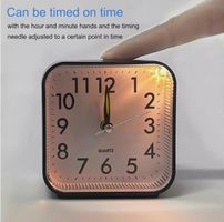 Schwarz Leise Quarz Wecker Analog mit Nachtlicht