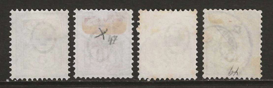 Tutti i francobolli: 1882 : Ziffermuster Nr. 54 - 57 : KP 765.-- – Usato da Gümligen venduto da Geniusbuy 1