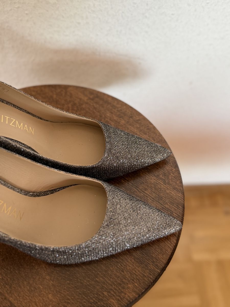 Stuart Weitzman Scarpe da donna: Stuart Weitzman Silver Sparkly Heels Size 39 - Party Perfect – Nuovo (secondo la descrizione) da Versoix venduto da pen_6hgs 3