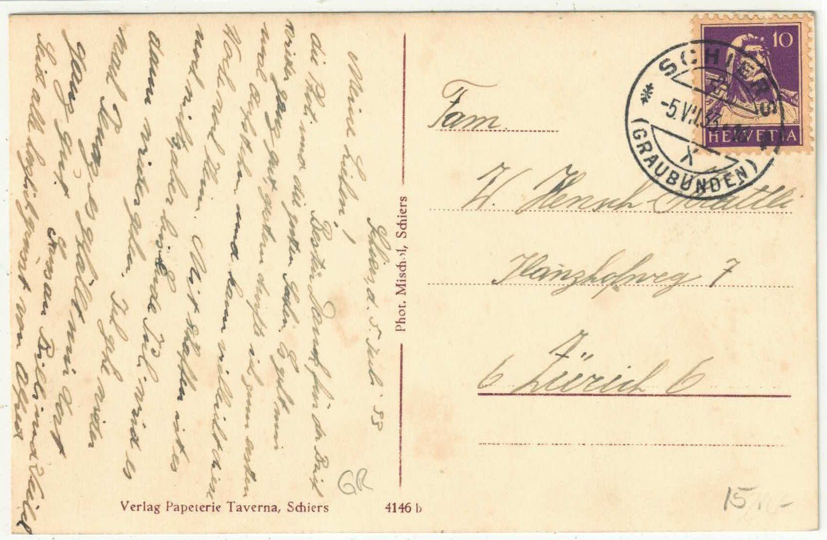 Cartoline postali: Schiers - Krankenhaus – Usato da Ettingen venduto da Kartenplanet 1