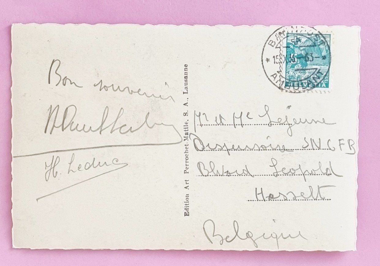 Ansichtskarten: Flüelen - Hotel Croix Blanche % Poste - Oldtimer 1936 – Gebraucht aus Rothrist von RROENK 1