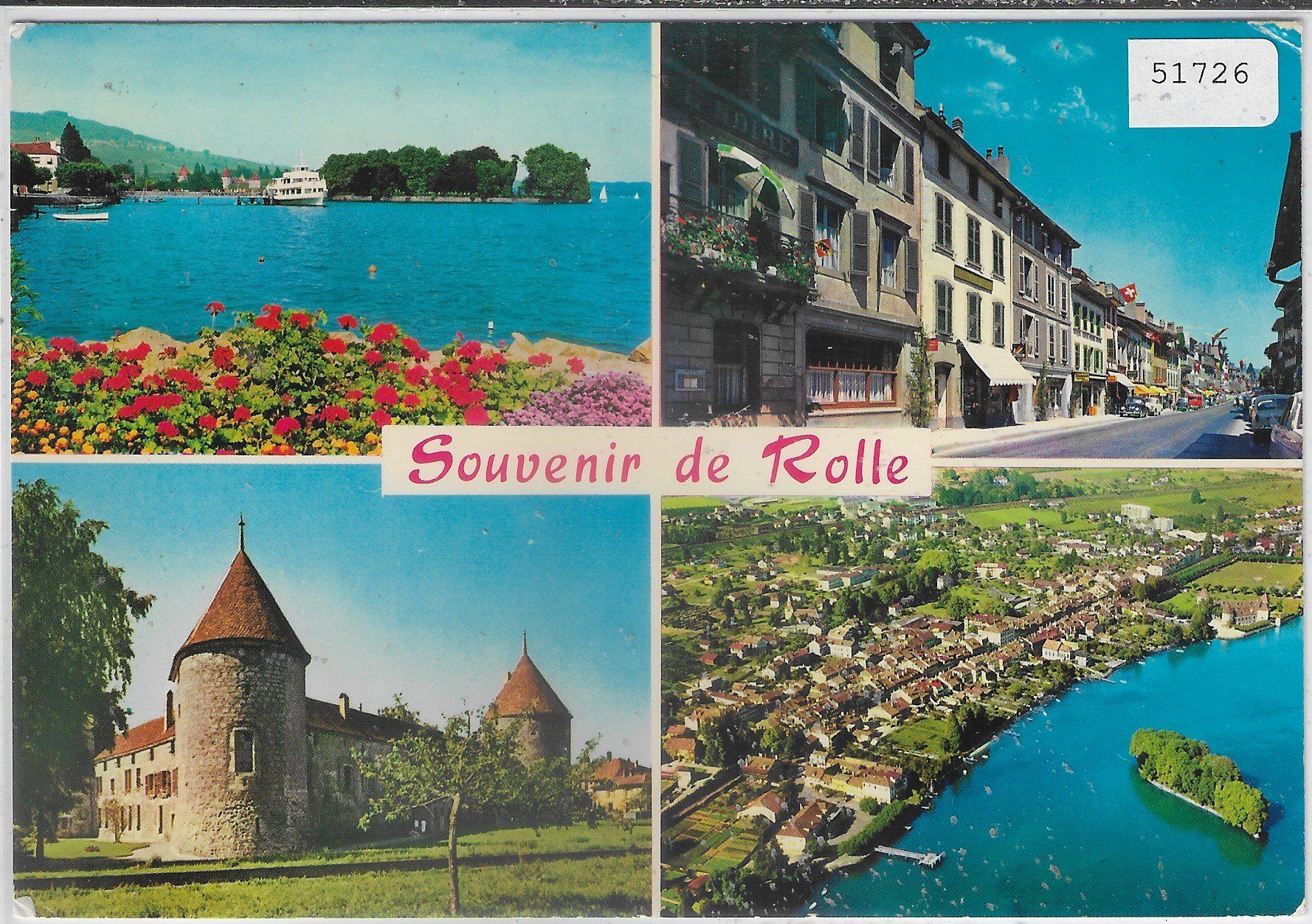 Souvenir de Rolle - La Grand-Rue, Le Chateau, Vue aerienne (Gebraucht ...