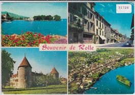 Souvenir de Rolle - La Grand-Rue, Le Chateau, Vue aerienne