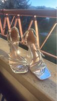 High Heels silber mit Steinen  