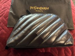 NEW YSL Yves Saint Laurent BlackLeather Prestige Pouch L