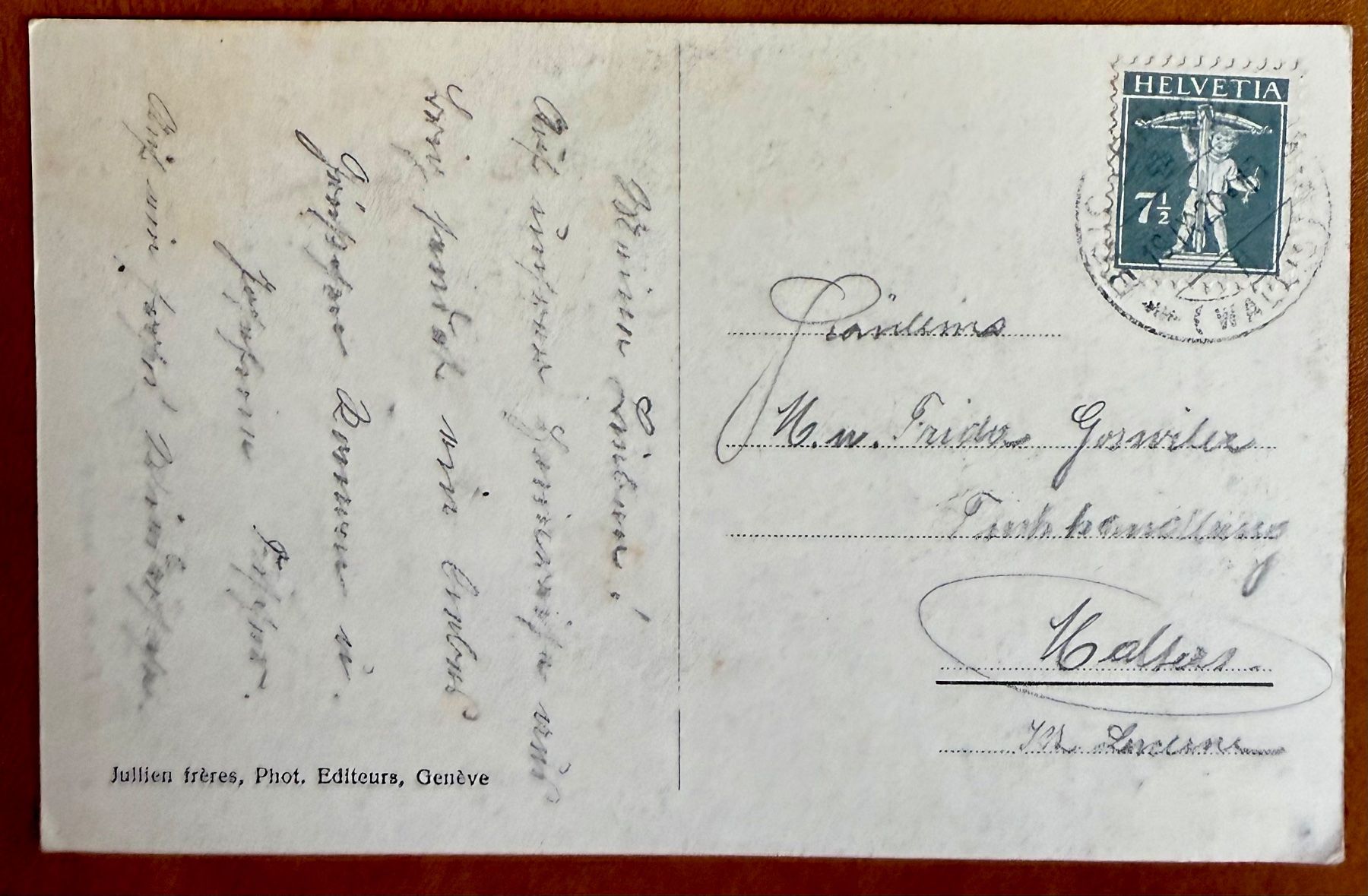 Cartes postales: Champéry - Fileuse de Champéry avec son chat 1920 – D'occasion à Lutry par Ediego 2