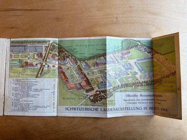 Documenti: Schweizerische Landesausstellung Bern, Plan, 1914 – Usato da Basel venduto da sar_9jj8 3