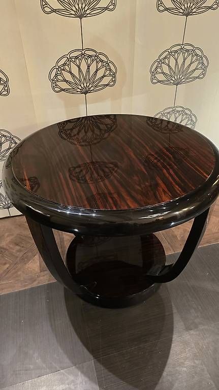 Tavoli: Table basse art déco en ébène de Macassar  – Usato da Mollens VD venduto da espritartdeco