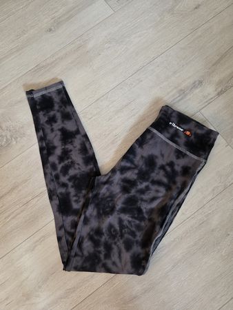 Ellesse Leggings Damen Grau Schwarz Batik Print EU 38
