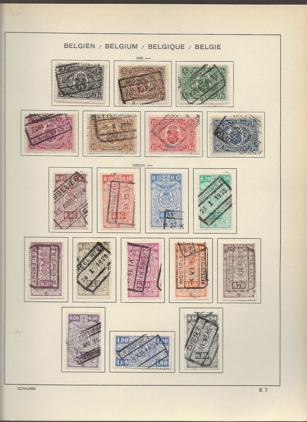 Tous les timbres: Marken Belgien Eisenbahn – D'occasion à Au ZH par xelagreb01 7