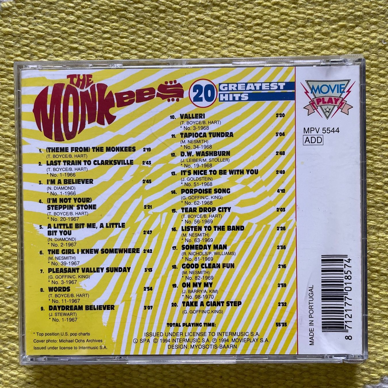 CDs: THE MONKEES-20 GREATEST HITS – Gebraucht aus Rorschacherberg von CD-Roli 1
