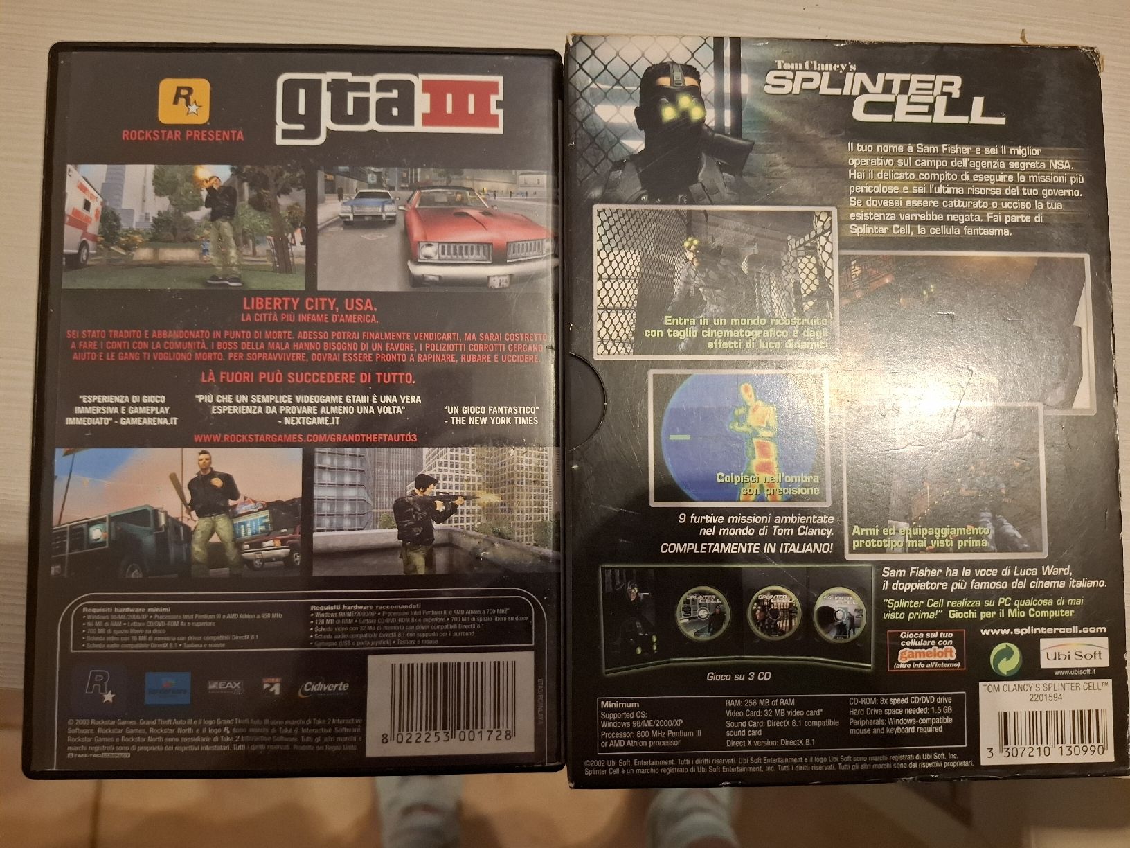 Spiele: Splinter Cell & Gta III PC – Gebraucht aus Monte Carasso von Buttefly 2