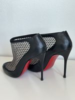 Stiefeletten Christian Louboutin Leder Netz Schwarz Grösse 3
