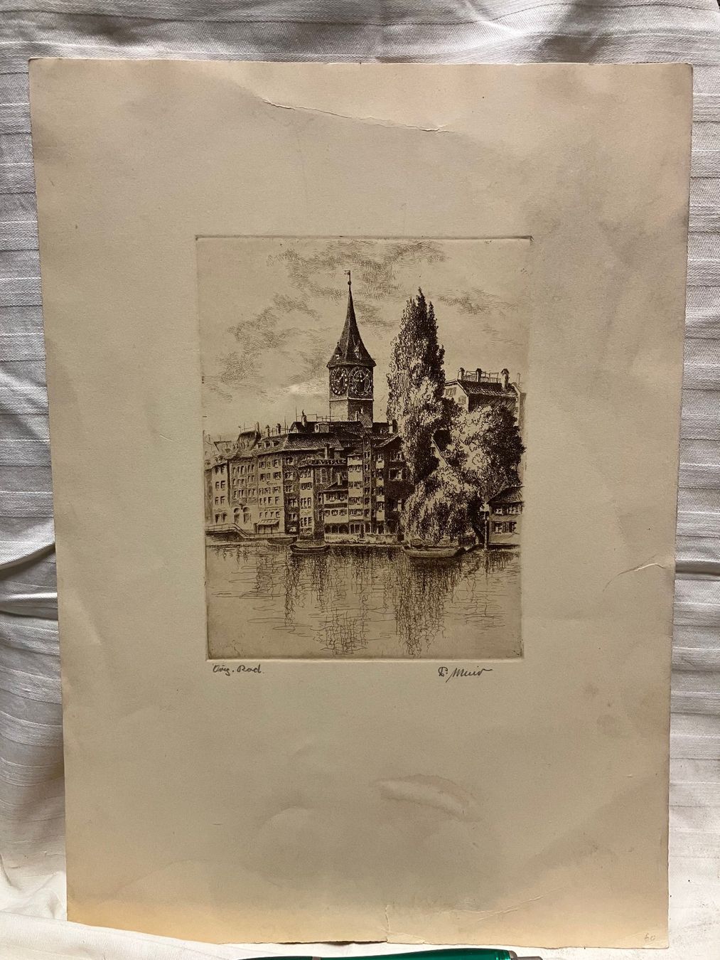 Foto & Immagini: Zürich St Peter Org. Radierung von Meier – Usato da Pfäffikon ZH venduto da Einarrolf 2