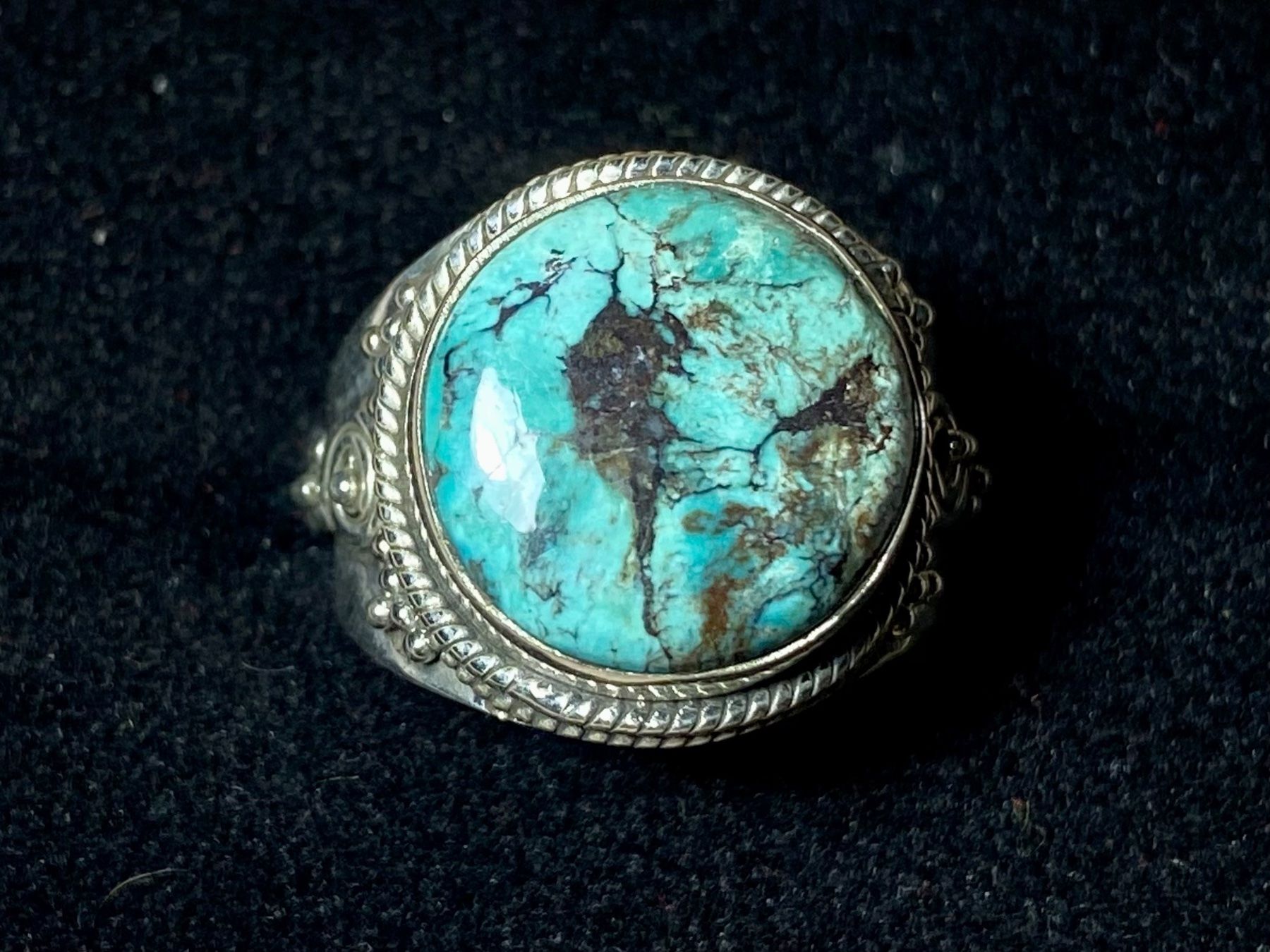 Anelli: 925 Silberring mit natürlichem Türkis – Nuovo e nell'imballaggio originale da Laax venduto da Kiki_Kingdom3 3