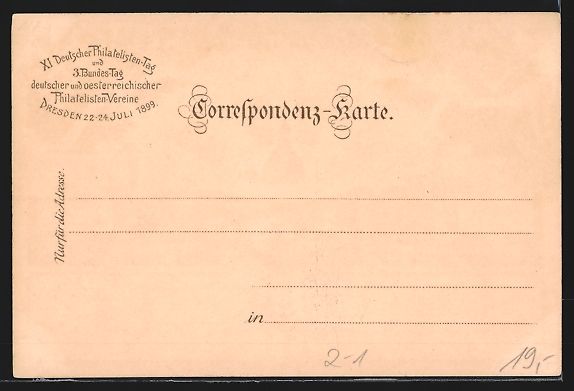 Ansichtskarten: Litho Dresden, 11. Deutscher Philatelist – Gebraucht aus Berlin von bartko-reher 1