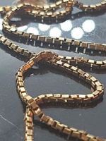 Schlichte 750 Goldkette Venezianerart