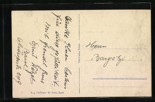Cartoline postali: Basel, St. Antoniuskirche, Pfarrhof und  – Usato da Berlin venduto da bartko-reher 1