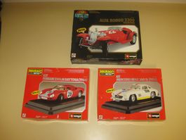 Bburago Alfa/Ferrari/Mercedes zusammen
