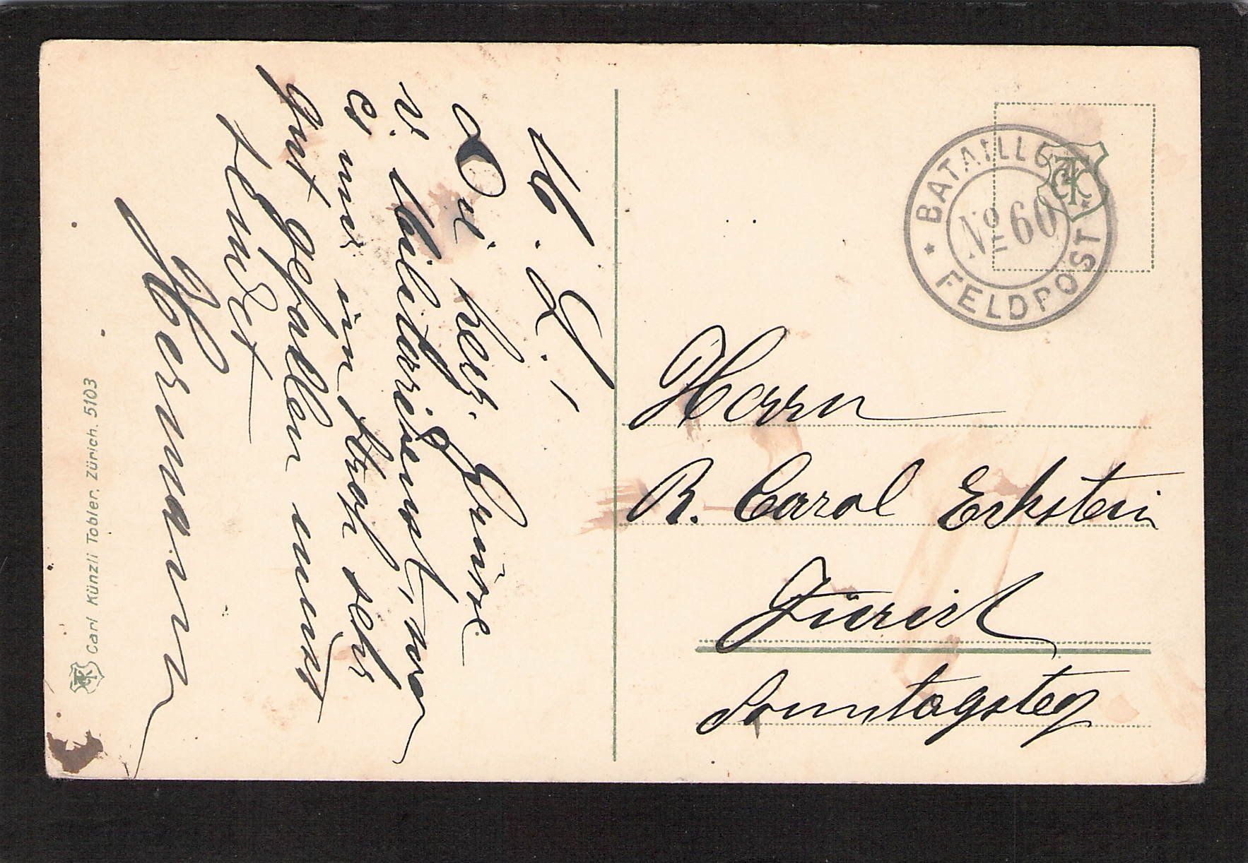 Cartoline postali: #Schweiz. Armee , Infanterie , Bat. Nr. 60 – Usato da Reichenburg venduto da Pipo-67 1