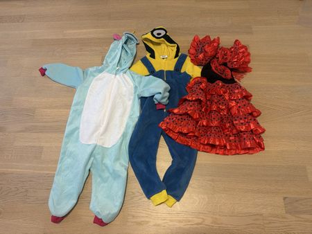 3pcs Kids Costume Bundle - Unicorn, Minion, Flamenco Dancer!