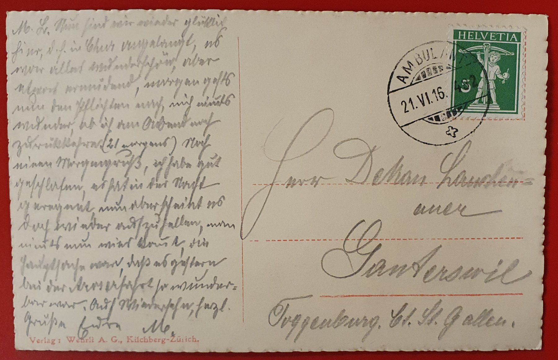 Cartoline postali: Strasse in Arosa 1916 – Usato da Kreuzlingen venduto da Rschweiz1 1