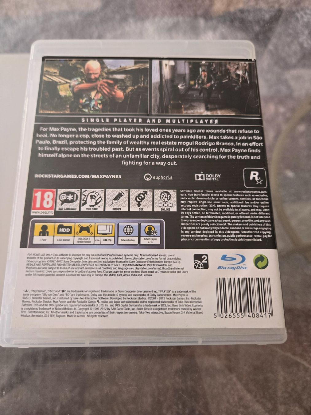 Jeux: Max Payne 3 PS3 – D'occasion à Bussigny par Kfdlt 1