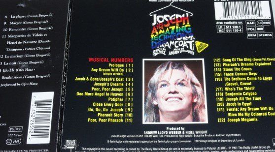 CD: 2CD's- Joseph& the Amazing Technic. Dreamcoat & Queen Margot – Usato da Unterbäch venduto da xazuq 3