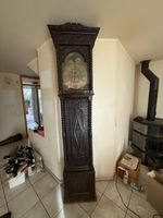 Standuhr Holz dunkel antik gebraucht