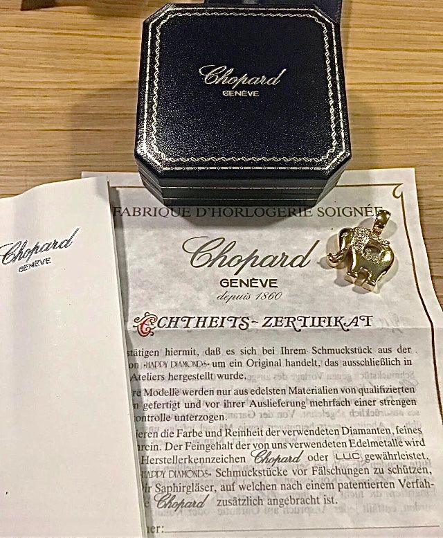 Chopard Ciondoli: Chopard Happy Diamonds Elefant – Usato da Münsingen venduto da Goldvreneli1897 1